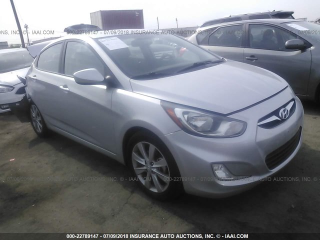 KMHCU4AE8CU137523 - 2012 HYUNDAI ACCENT GLS/GS/SE SILVER photo 1