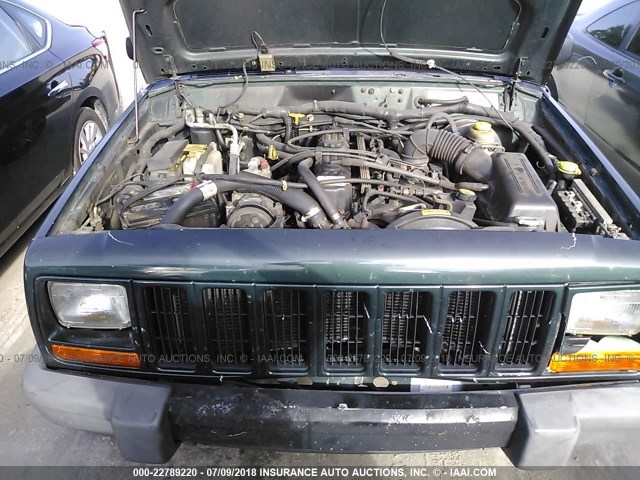 1J4FT68S1XL528935 - 1999 JEEP CHEROKEE SPORT/CLASSIC მწვანე ფოტო 10