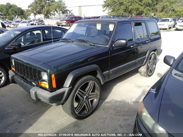 1J4FT68S1XL528935 - 1999 JEEP CHEROKEE SPORT/CLASSIC მწვანე ფოტო 2