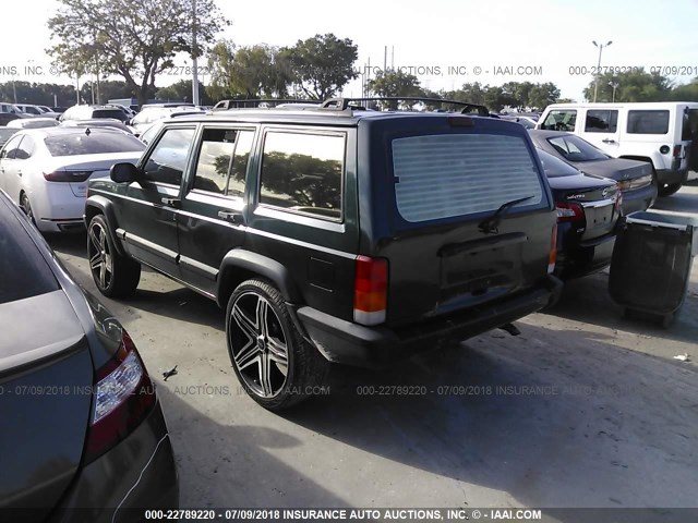 1J4FT68S1XL528935 - 1999 JEEP CHEROKEE SPORT/CLASSIC მწვანე ფოტო 3