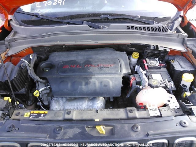 ZACCJAAT7GPC70291 - 2016 JEEP RENEGADE SPORT Նարնջագույն լուսանկար 10