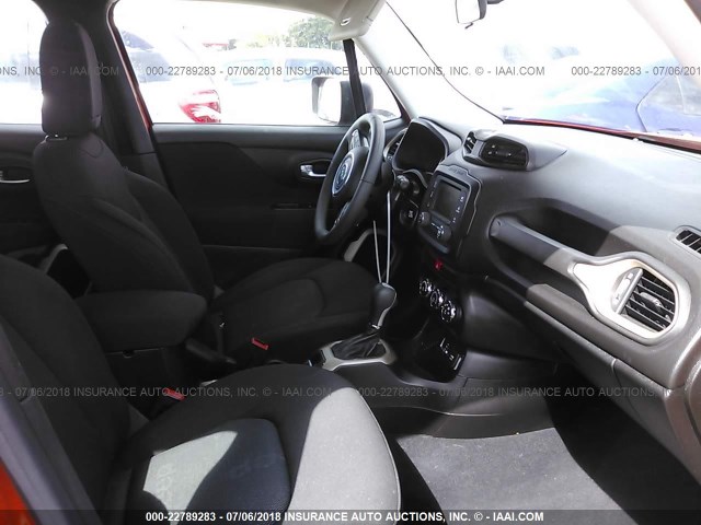 ZACCJAAT7GPC70291 - 2016 JEEP RENEGADE SPORT Նարնջագույն լուսանկար 5