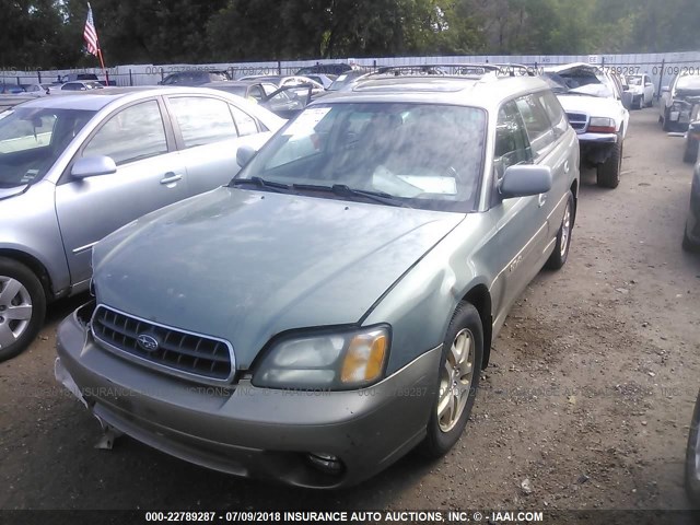 4S3BH686237658329 - 2003 SUBARU LEGACY OUTBACK LIMITED GREEN photo 2