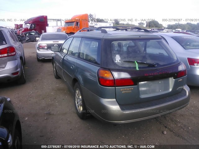4S3BH686237658329 - 2003 SUBARU LEGACY OUTBACK LIMITED GREEN photo 3