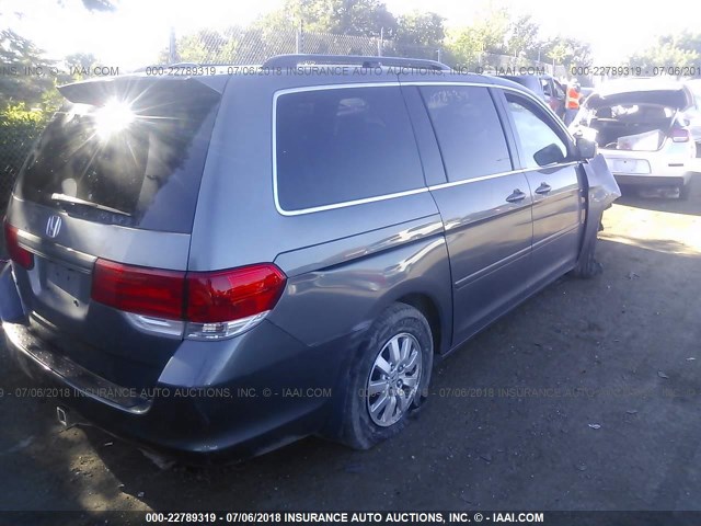 5FNRL3H72AB112741 - 2010 HONDA ODYSSEY EXL SILVER photo 4