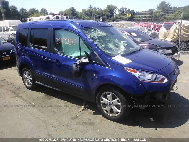 NM0AE8F72G1230570 - 2016 FORD TRANSIT CONNECT XLT BLUE photo 1