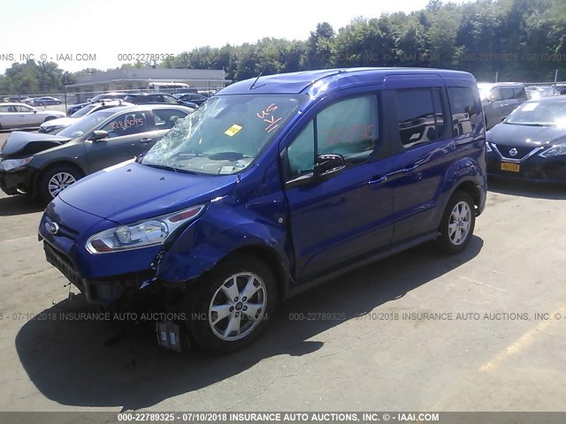 NM0AE8F72G1230570 - 2016 FORD TRANSIT CONNECT XLT BLUE photo 2