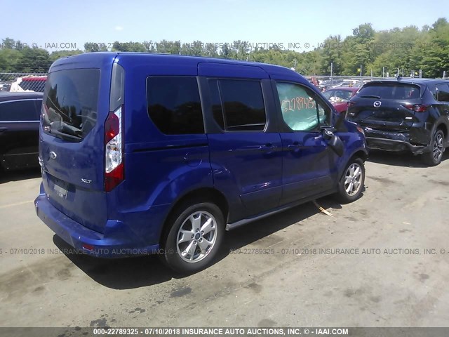 NM0AE8F72G1230570 - 2016 FORD TRANSIT CONNECT XLT BLUE photo 4