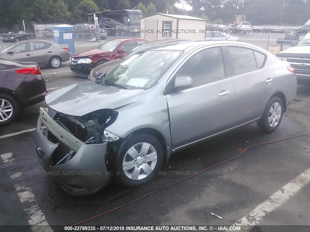 3N1CN7AP8CL872715 - 2012 NISSAN VERSA S/SV/SL GRAY photo 2