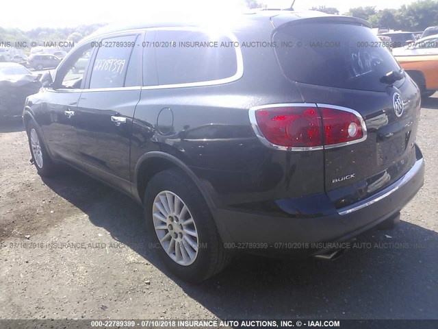 5GAKVBED1BJ193971 - 2011 BUICK ENCLAVE CXL 黑色 照片 3