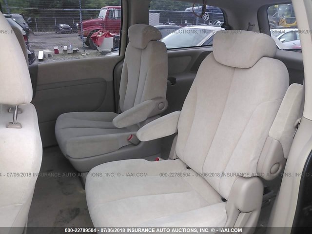 KNDMB233166031115 - 2006 KIA SEDONA EX/LX MAROON photo 8