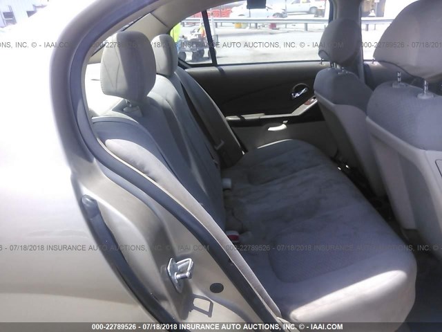 1G1ZS57F37F266220 - 2007 CHEVROLET MALIBU LS GOLD photo 8