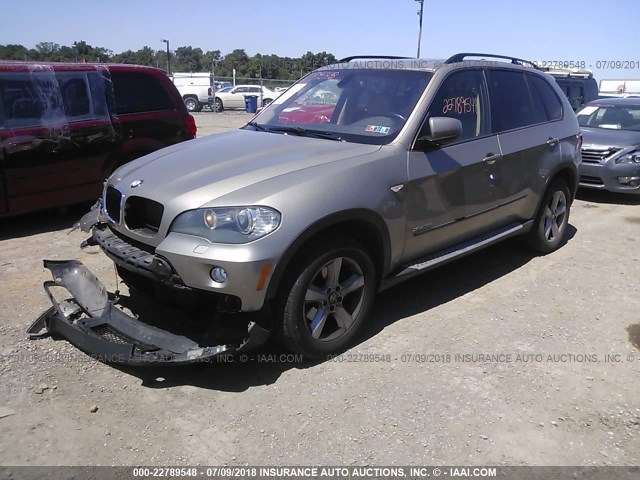 5UXFE43569L038286 - 2009 BMW X5 XDRIVE30I GOLD photo 2