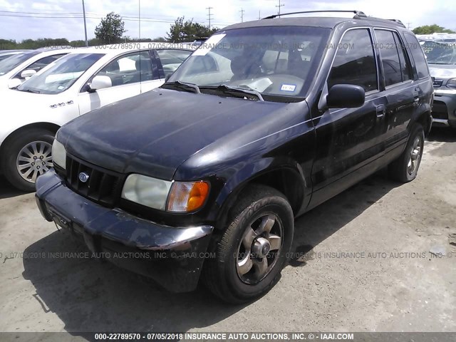 KNDJB723025129411 - 2002 KIA SPORTAGE BLACK photo 2