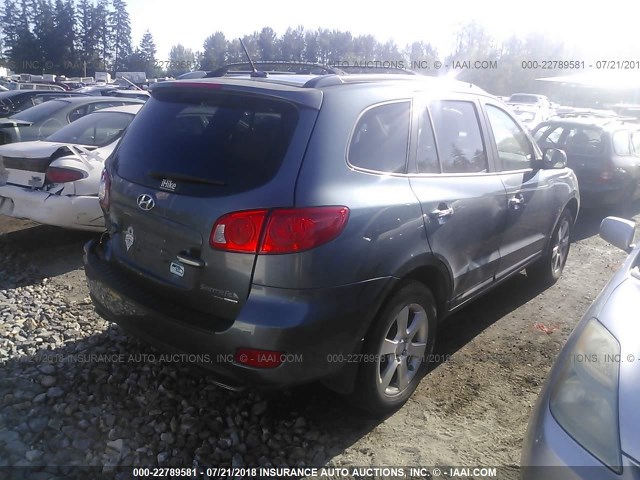 5NMSH73E59H267259 - 2009 HYUNDAI SANTA FE SE/LIMITED GRAY photo 4