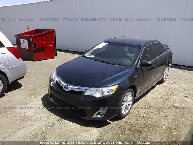 4T1BD1FK3EU117711 - 2014 TOYOTA CAMRY HYBRID/LE/XLE 蓝色 照片 2