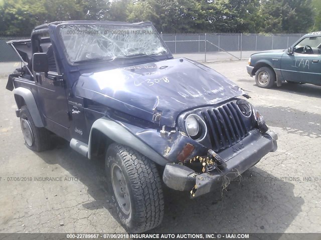 1J4FY19S0VP476870 - 1997 JEEP WRANGLER / TJ SPORT BLUE photo 1