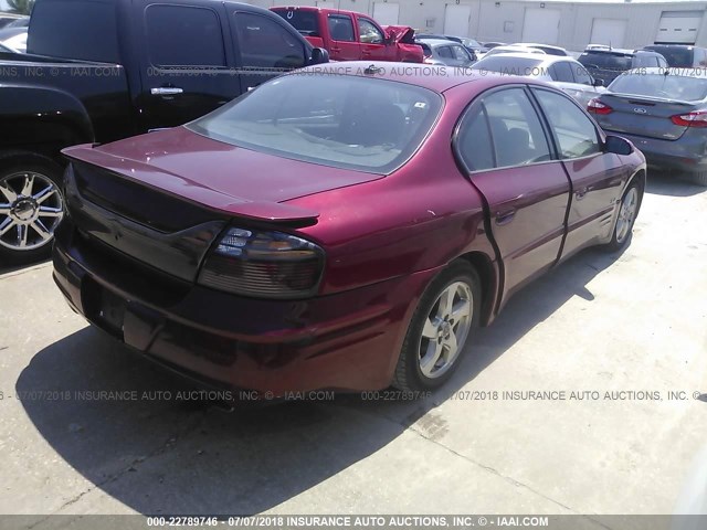 1G2HY52K734162927 - 2003 PONTIAC BONNEVILLE SLE RED photo 4