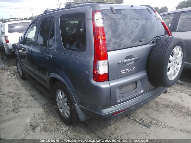 JHLRD78995C008548 - 2005 HONDA CR-V SE/EX BLUE photo 3