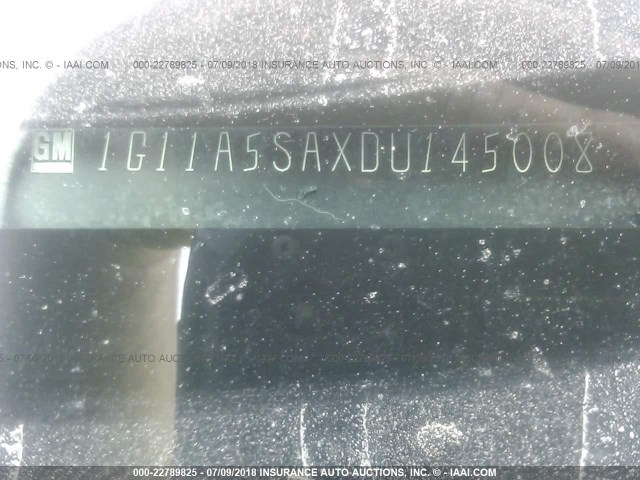 1G11A5SAXDU145008 - 2013 CHEVROLET MALIBU LS BLACK photo 9