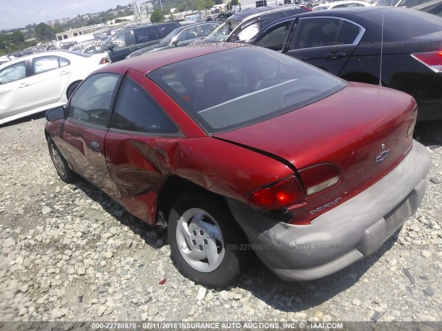 3G1JC1245VS881580 - 1997 CHEVROLET CAVALIER RS RED photo 3