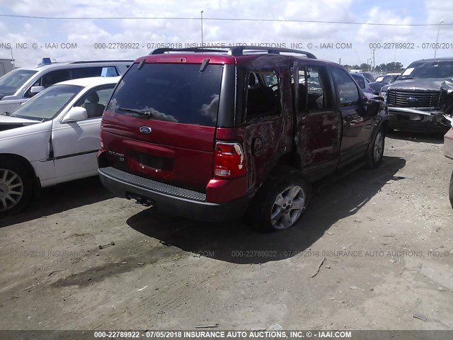 1FMZU63K63UA02761 - 2003 FORD EXPLORER XLT/XLT SPORT/NBX 红色 照片 4