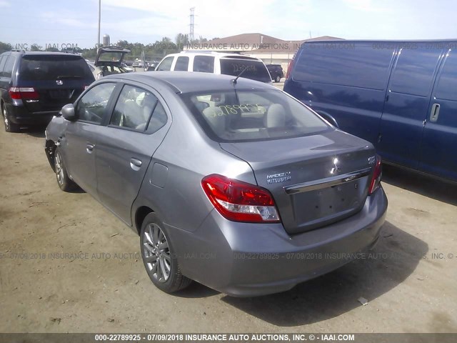 ML32F3FJ6JHF00441 - 2018 MITSUBISHI MIRAGE G4 ES Серебристый фото 3