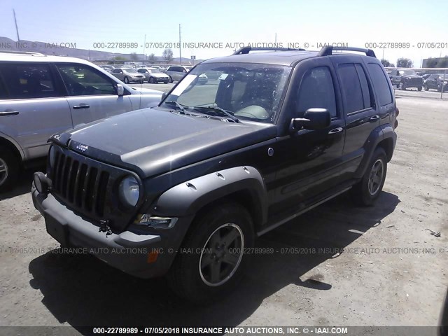 1J4GL38K85W725812 - 2005 JEEP LIBERTY RENEGADE BROWN photo 2