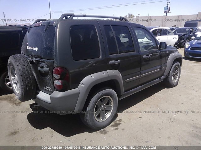 1J4GL38K85W725812 - 2005 JEEP LIBERTY RENEGADE BROWN photo 4