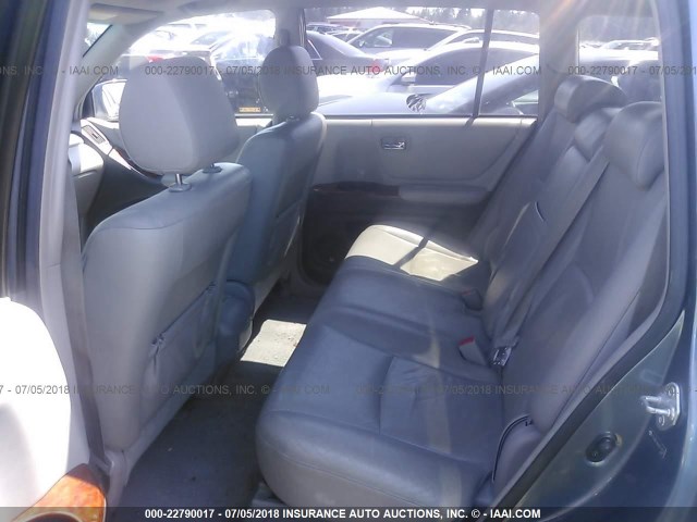 JTEEW21A660014125 - 2006 TOYOTA HIGHLANDER HYBRID BLUE photo 8