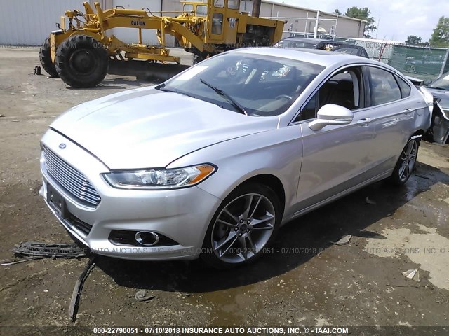 3FA6P0K93FR212021 - 2015 FORD FUSION TITANIUM SILVER photo 2