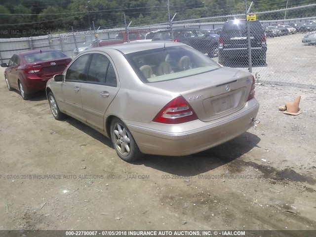 WDBRF61JX2F286423 - 2002 MERCEDES-BENZ C 240 GOLD photo 3