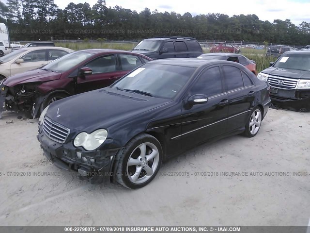 WDBRF52H56A839696 - 2006 MERCEDES-BENZ C GENERATION 2006 230 BLACK photo 2