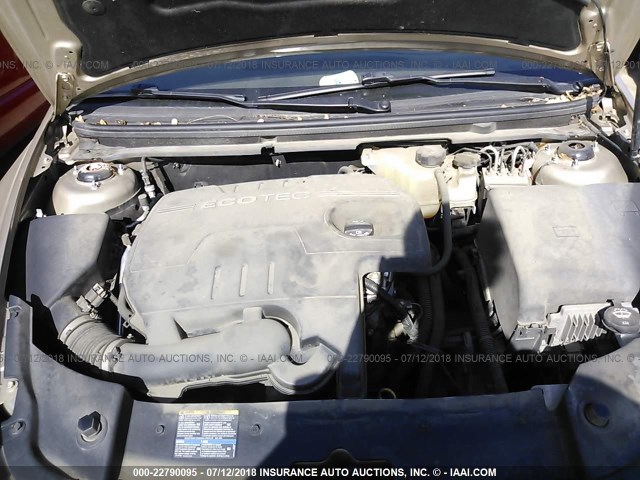 1G1ZH57B78F279243 - 2008 CHEVROLET MALIBU 1LT 金色 照片 10