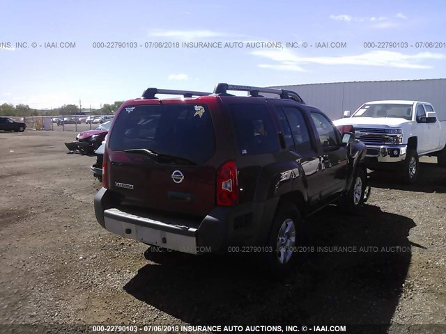 5N1AN0NU5DN810049 - 2013 NISSAN XTERRA X/S/PRO-4X RED photo 4