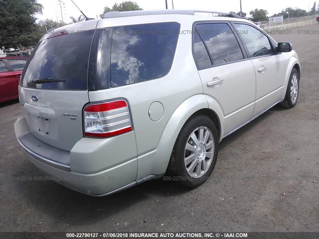 1FMDK06W18GA02054 - 2008 FORD TAURUS X LIMITED BEIGE photo 4