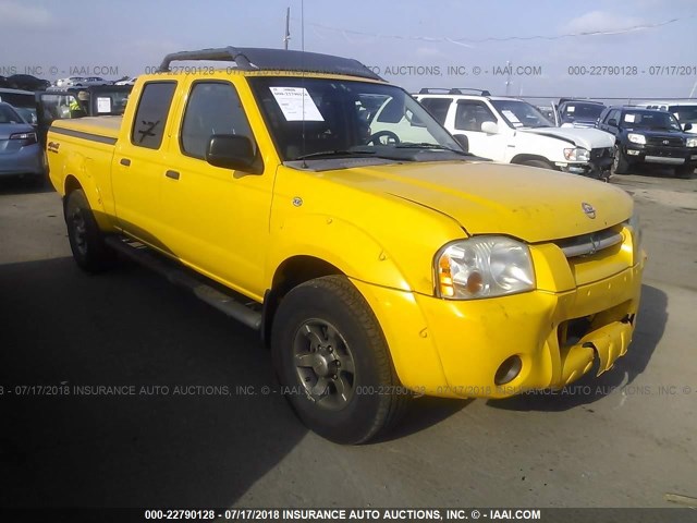 1N6ED29Y44C472427 - 2004 NISSAN FRONTIER CREW CAB XE V6 YELLOW photo 1