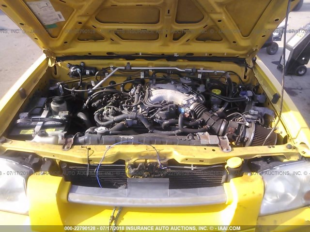 1N6ED29Y44C472427 - 2004 NISSAN FRONTIER CREW CAB XE V6 YELLOW photo 10