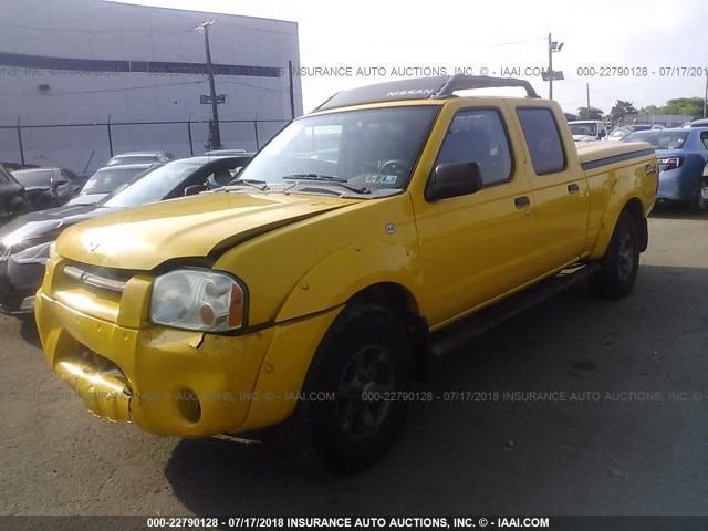 1N6ED29Y44C472427 - 2004 NISSAN FRONTIER CREW CAB XE V6 YELLOW photo 2
