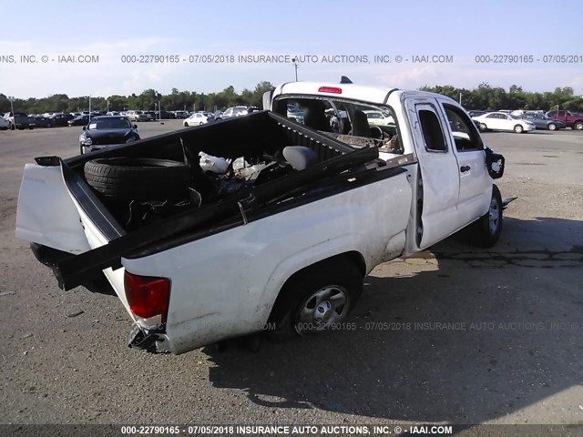 5TFRX5GN7HX074889 - 2017 TOYOTA TACOMA ACCESS CAB/SR/SR5 WHITE photo 4