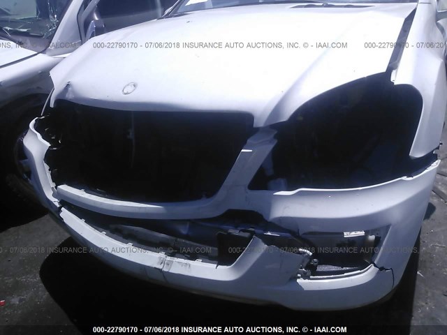 4JGBB5GB6BA733850 - 2011 MERCEDES-BENZ ML 350 WHITE photo 6