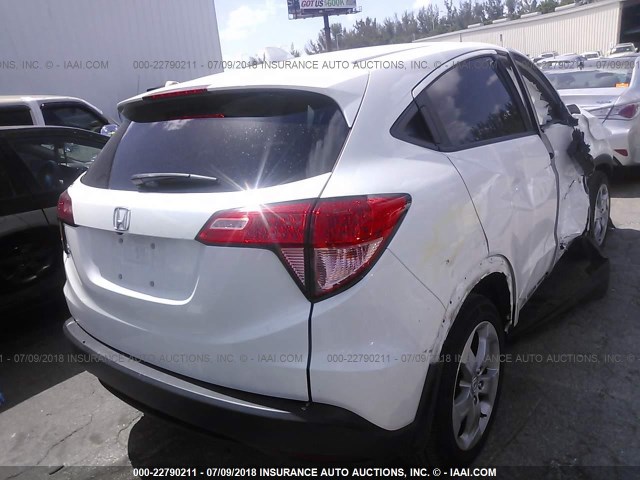 3CZRU5H5XGM712266 - 2016 HONDA HR-V EX WHITE photo 4