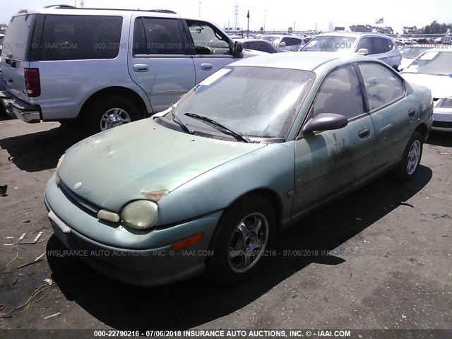 1P3ES47C3WD569448 - 1998 PLYMOUTH NEON HIGHLINE GREEN photo 2