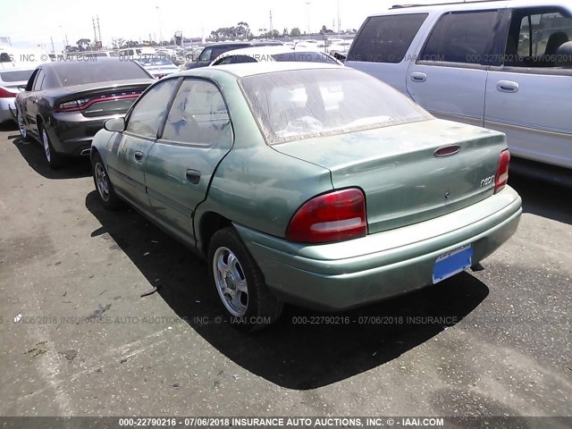 1P3ES47C3WD569448 - 1998 PLYMOUTH NEON HIGHLINE GREEN photo 3