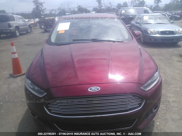 3FA6P0K97ER156275 - 2014 FORD FUSION TITANIUM RED photo 6