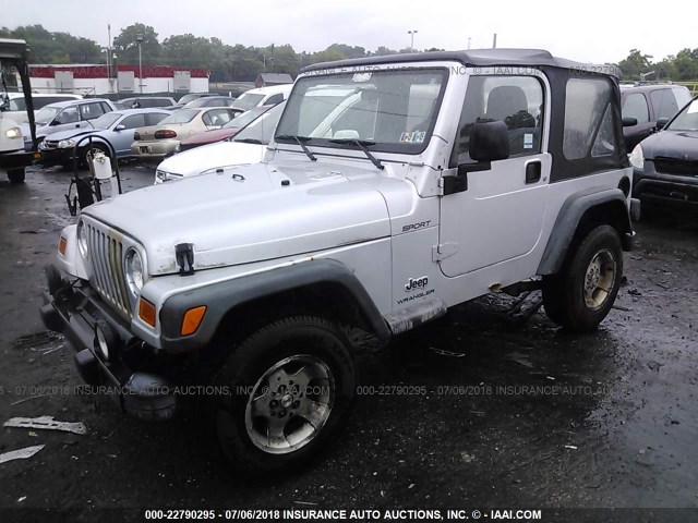 1J4FA49S53P304837 - 2003 JEEP WRANGLER / TJ SPORT SILVER photo 2