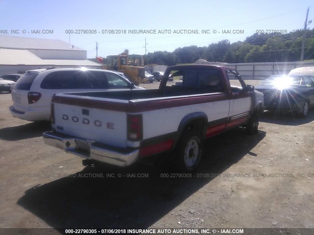 1B7GG26X1PS274073 - 1993 DODGE DAKOTA RED photo 4