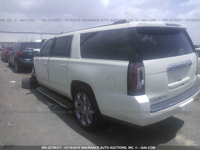 1GKS1JKJ2FR665007 - 2015 GMC YUKON XL DENALI WHITE photo 3