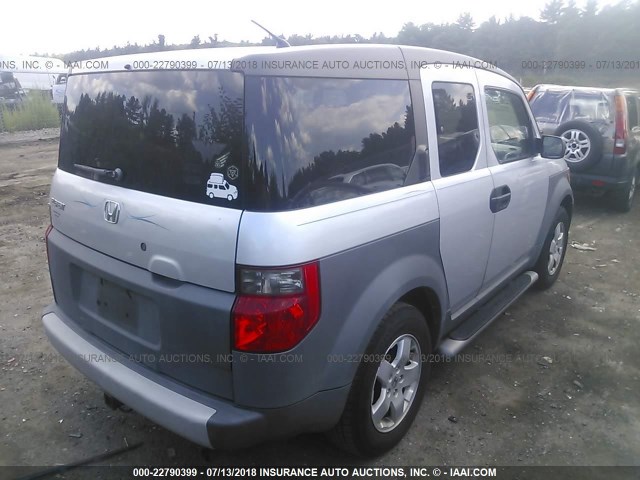 5J6YH17523L001263 - 2003 HONDA ELEMENT EX SILVER photo 4