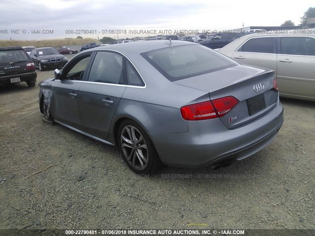 WAUDGAFL0AA081871 - 2010 AUDI S4 PREMIUM PLUS GRAY photo 3